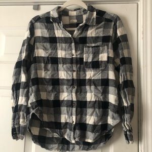 Hollister Women's Checkered Flannel, Size M, Gray
